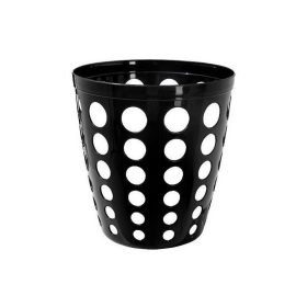 Coș de gunoi de birou din plastic negru 12 litri