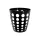 Coș de gunoi de birou din plastic negru 12 litri