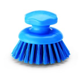   Igeax élelmiszeripari ergonómikus kézi súroló kefe kerek kék, 0,5mm közepes sörtével