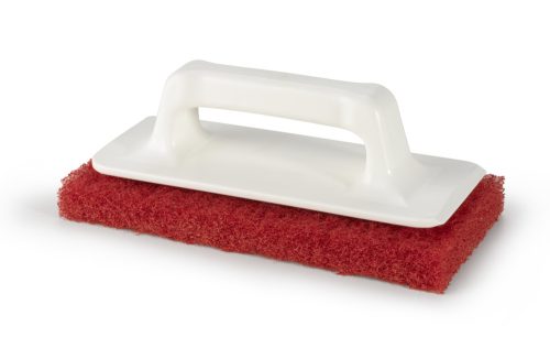 Aricasa scrubber with hand holder red