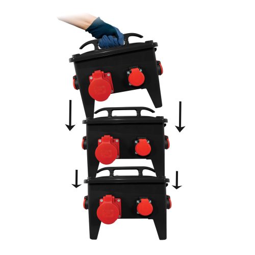 Commel portable power distributor 3xCEE 16A 5xschuko 