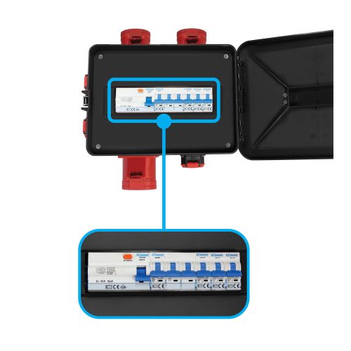 Commel prijenosni razdjelnik struje 1xCEE 32A 2xCEE 16A 5x schuko 