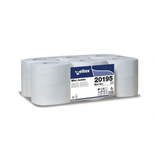 Celtex Mini toilet paper 2 layers, recy, white, 160m, 12 rolls/shrink