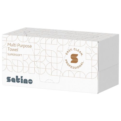 Satino Wepa Supersoft multi-purpose V-folded wipes 2 layers, white, 22x21cm, 15x200 sheets/carton