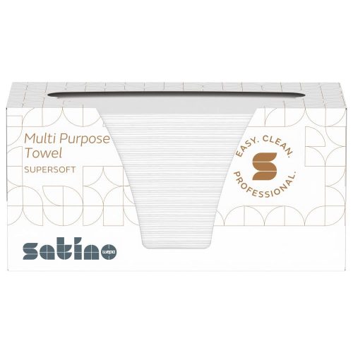 Satino Wepa Supersoft multi-purpose V-folded wipes 2 layers, white, 22x21cm, 15x200 sheets/carton