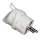 Ștecher Commel împământat cu priză inferioară, schuko 16 A 250 V ~, alb