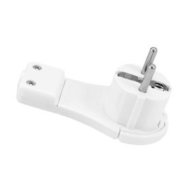 Ștecher plat cu împământare Commel 16 A 250 V~, alb