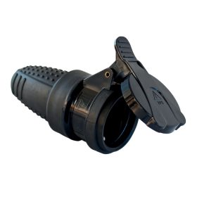   Fișă Commel cu împământare cu capac, schuko 16 A 250 V ~, cauciuc