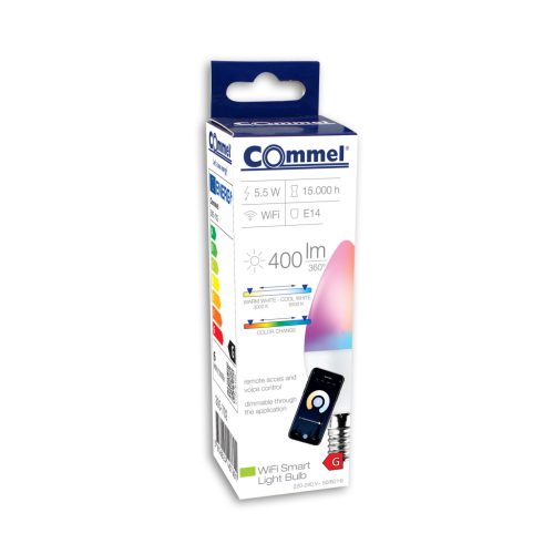Commel Led žarulja Wifi 5.5W C37, E14 RGB 3000K-6500K