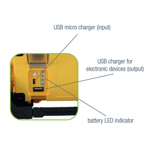 Commel LED reflektor 10W, prenosný, na batérie, 1000 lumenov