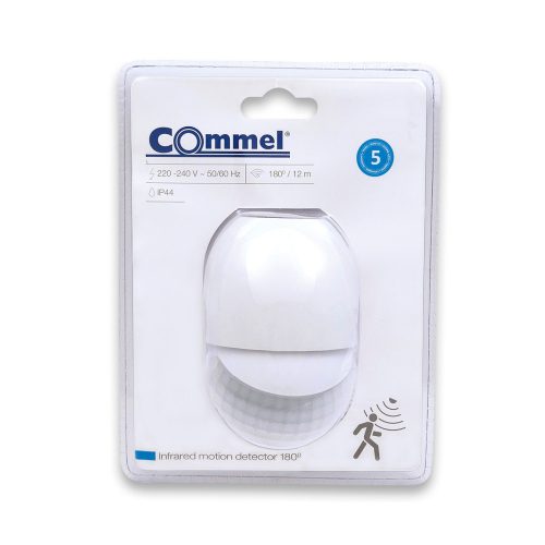 Detector de miscare Commel, perete lateral IP44 12m 