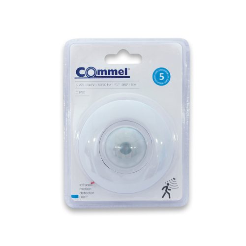 Detector de miscare Commel, tavan IP20 6m 