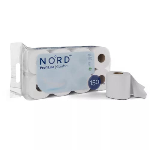 Olala Pure White rolă de hârtie igienică 3 straturi albă 10 role, 8 pachete/pungă