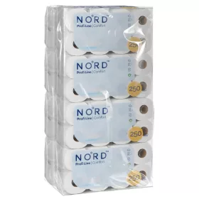   NORD Profi Line Comfort kistekercses toalettpapír 3 rétegű fehér 250 lapos 8x 8 tekercs (1 zsák)