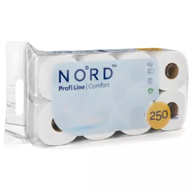   Olala Pure White rolă de hârtie igienică 3 straturi albă 10 role, 8 pachete/pungă