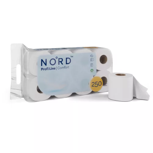 Olala Pure White rolă de hârtie igienică 3 straturi albă 10 role, 8 pachete/pungă