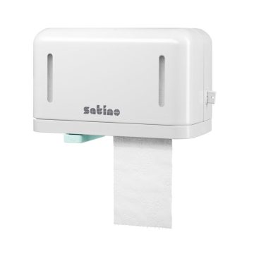   Wepa Mini twin small roll toilet paper holder ABS plastic, white