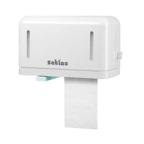 Wepa Mini twin small roll toilet paper holder ABS plastic, white