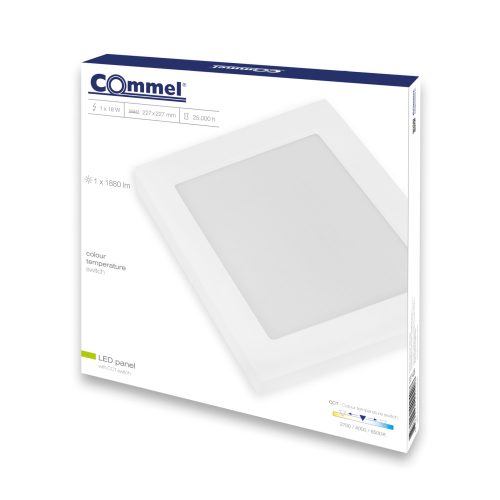 Commel LED panel kvadratni 18W 2700/4000/6500K 227mm