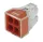 Conector Commel 4 fire pentru fire pline, 0,75-2,5 mm2, portocaliu transparent, 20 buc.