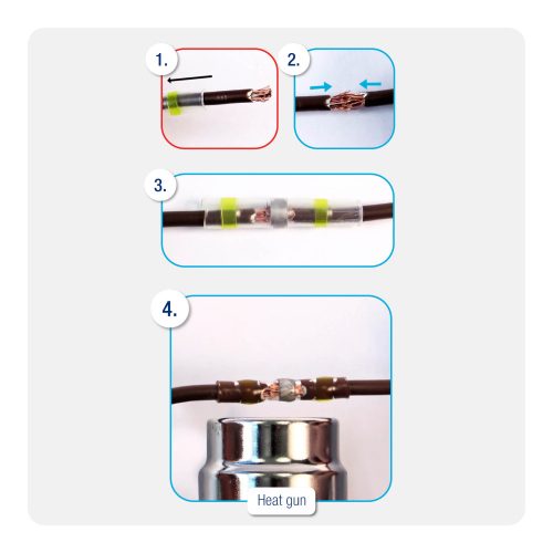 Commel Verlängerungs-Schrumpfschlauch-Set mit Lötzinn, 100-tlg