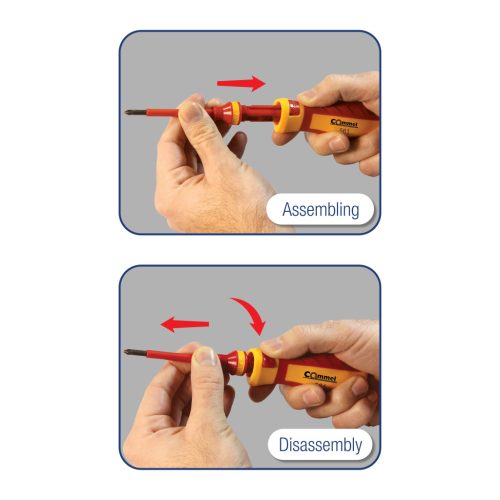 Commel izolirani set odvijača 13 komada zamjenjivih umetaka 1000v