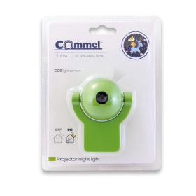   Projektor lampki nocnej LED Commel do pokoju dziecięcego z wyłącznikiem zmierzchowym 