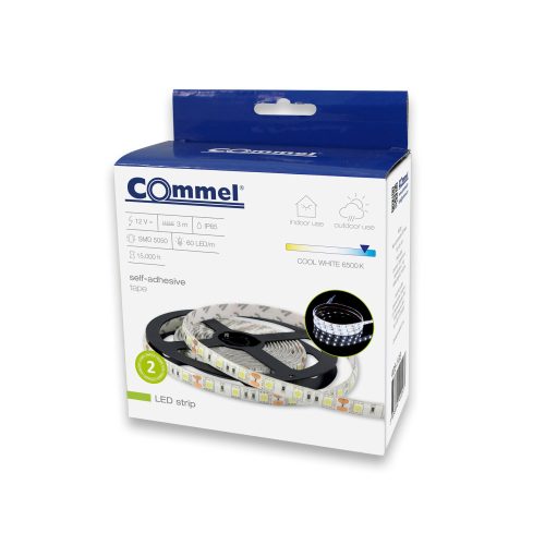 Taśma LED Commel 5050 SMD (60 diod/metr) zimne światło 6500K 5 m