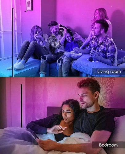 Commel WiFi Smart RGB kutna svjetiljka, podna svjetiljka, svjetlo raspoloženja - s daljinskim upravljačem