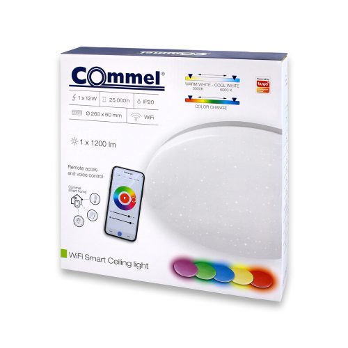 Commel LED pametna Wifi stropna svjetiljka 26cm, 12W
