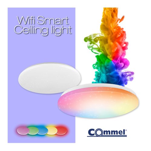 Commel LED pametna Wifi stropna svjetiljka 26cm, 12W