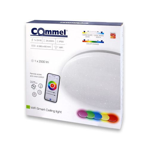 Commel LED smart Wifi stropné svietidlo 38cm, 24W