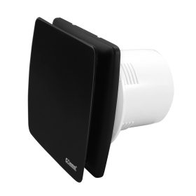   Commel Dunstabzugshaube 100 mm, mit Abschlusslamelle, Kugellager schwarz 12 W, 95 m³/h, 34 dB