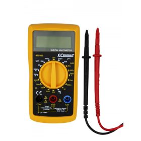 Digital multimeter Commel, with LCD display, yellow