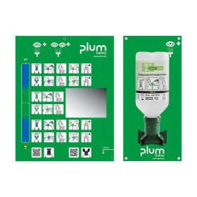 Plum eye wash station with 1 bottle 1x500ml