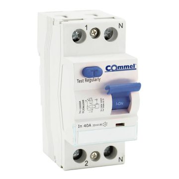 Commel Fi relé 40A 2P 30mA, 6kA 0,03A áram-védőkapcsoló