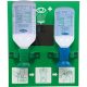 Actiomedic EYE CARE Double II wall-mounted eyewash station with 1 x 500 ml 0.9% sodium chloride solution and 1 x 250 ml BioPhos74 phosphate buffer solution