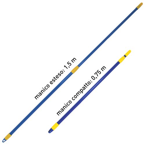 Perie de panza de paianjen Aricasa, telescopica, 1,5m, ovala
