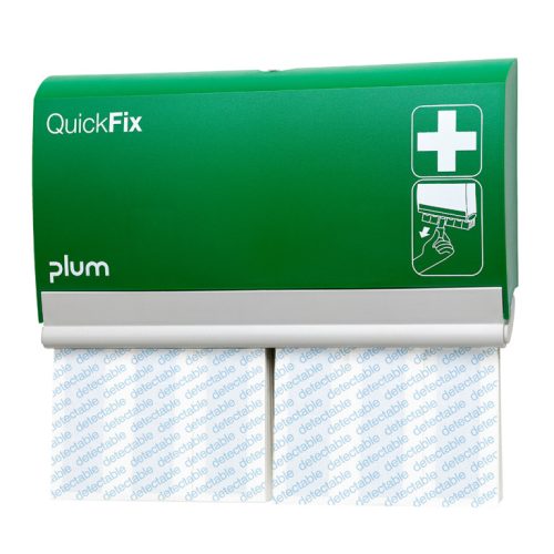 Plum QuickFix adhesive tape dispenser with 2 x 30 detectable metal fiber adhesive tapes