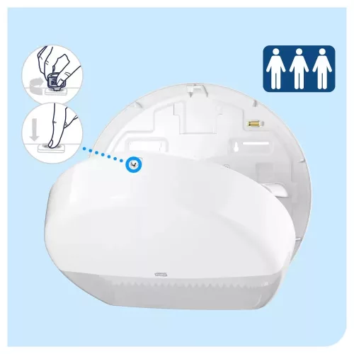 Tork Jumbo toalettpapír-adagoló Fehér