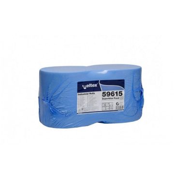   Celtex Superblue Food industrial wipe cellulose, blue, 3 layers, 150m, 500 sheets, 26.5x30cm, 2 rolls/shrink