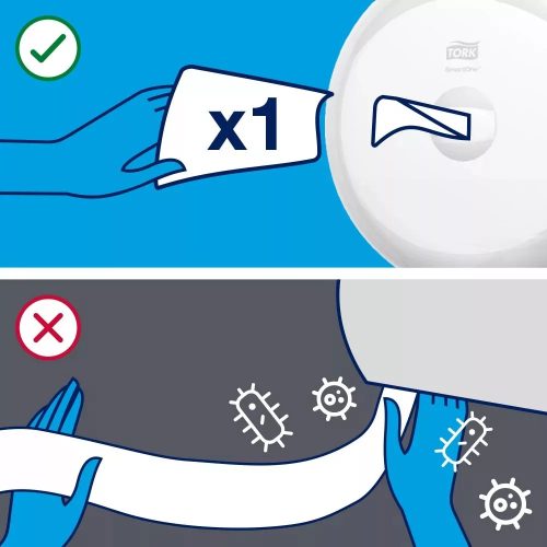 Tork SmartOne Mini dupla tekercses toalettpapír-adagoló fekete (682008)