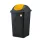 Coș de gunoi cu capac rabatabil, plastic, antracit/verde, 50 litri