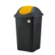 Coș de gunoi cu capac rabatabil, plastic, antracit/verde, 50 litri
