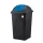 Coș de gunoi cu capac rabatabil, plastic, antracit/verde, 50 litri