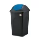 Coș de gunoi cu capac rabatabil, plastic, antracit/verde, 50 litri