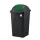 Coș de gunoi cu capac rabatabil, plastic, antracit/verde, 50 litri