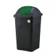Coș de gunoi cu capac rabatabil, plastic, antracit/verde, 50 litri