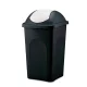 Coș de gunoi cu capac rabatabil, plastic, antracit/verde, 50 litri