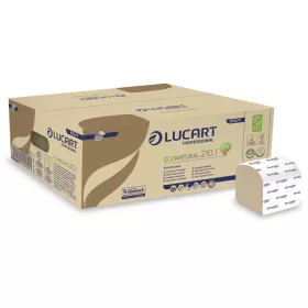   Lucart ECO Natural 210I skladaný toaletný papier, 2-vrstvový, hnedý, 40x210 listov/kartón